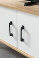 Comoda TV, Hanah Home, Şile 3611, 160x60x35 cm, PAL, Stejar Safir / Alb