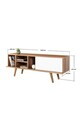 Comoda TV, Hanah Home, Ela 3333, 130x47x35 cm, PAL, Nuc/Alb