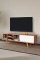 Comoda TV, Hanah Home, Ela 3633, 160x47x35 cm, PAL, Nuc/Alb