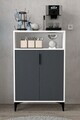 Dulap multifunctional, Hanah Home, Ada 1202, 72x114x36.5 cm, PAL, Alb / Antracit