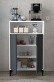 Dulap multifunctional, Hanah Home, Ada 1202, 72x114x36.5 cm, PAL, Alb / Antracit