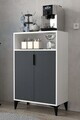Dulap multifunctional, Hanah Home, Ada 1202, 72x114x36.5 cm, PAL, Alb / Antracit