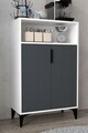 Dulap multifunctional, Hanah Home, Ada 1202, 72x114x36.5 cm, PAL, Alb / Antracit