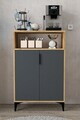 Dulap multifunctional, Hanah Home, Ada 1204, 72x114x36.5 cm, PAL, Stejar safir / Antracit