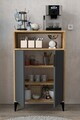 Dulap multifunctional, Hanah Home, Ada 1204, 72x114x36.5 cm, PAL, Stejar safir / Antracit