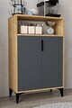 Dulap multifunctional, Hanah Home, Ada 1204, 72x114x36.5 cm, PAL, Stejar safir / Antracit