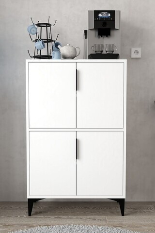 Dulap multifunctional, Hanah Home, Ada 1401, 72x114x36.5 cm, PAL, Alb