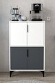 Dulap multifunctional, Hanah Home, Ada 1402, 72x114x36.5 cm, PAL, Alb / Antracit