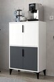 Dulap multifunctional, Hanah Home, Ada 1402, 72x114x36.5 cm, PAL, Alb / Antracit