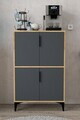 Dulap multifunctional, Hanah Home, Ada 1403, 72x114x36.5 cm, PAL, Stejar safir / Antracit