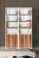 Corp biblioteca, Hanah Home, Evm 8201, 120x187x30 cm, PAL, Alb/Maro