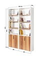 Corp biblioteca, Hanah Home, Evm 8201, 120x187x30 cm, PAL, Alb/Maro