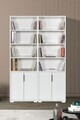 Corp biblioteca, Hanah Home, Evm 8204, 120x187x30 cm, PAL, Alb