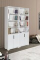 Corp biblioteca, Hanah Home, Evm 8204, 120x187x30 cm, PAL, Alb
