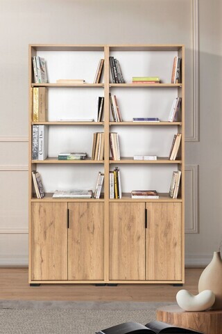 Corp biblioteca, Hanah Home, Evm 8205, 120x187x30 cm, PAL, Maro