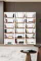 Corp biblioteca, Hanah Home, Evm 8321, 180x187x30 cm, PAL, Alb/Maro