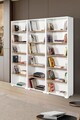 Corp biblioteca, Hanah Home, Evm 8321, 180x187x30 cm, PAL, Alb/Maro