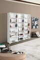 Corp biblioteca, Hanah Home, Evm 8324, 180x187x30 cm, PAL, Alb