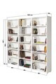 Corp biblioteca, Hanah Home, Evm 8324, 180x187x30 cm, PAL, Alb