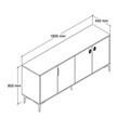 Consola, Hanah Home, Neva 4005, 180x81x44 cm, PAL, Stejar / Alb