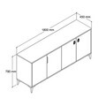 Consola, Hanah Home, Deren 4006, 180x78x44 cm, PAL, Maro