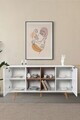 Consola, Hanah Home, Sina 4618, 160x82x44 cm, PAL, Alb/Maro