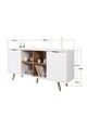 Consola, Hanah Home, Sina 4618, 160x82x44 cm, PAL, Alb/Maro