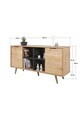 Consola, Hanah Home, Sina 4619, 160x82x44 cm, PAL, Stejar safir / Antracit