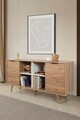 Consola, Hanah Home, Sina 4621, 160x82x44 cm, PAL, Stejar Safir / Alb