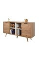 Consola, Hanah Home, Sina 4621, 160x82x44 cm, PAL, Stejar Safir / Alb