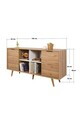 Consola, Hanah Home, Sina 4621, 160x82x44 cm, PAL, Stejar Safir / Alb