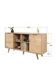 Consola, Hanah Home, Sina 4622, 160x82x44 cm, PAL, Maro