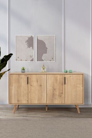 Consola, Hanah Home, Sırma 4514, 150x82x44 cm, PAL, Maro