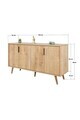 Consola, Hanah Home, Sırma 4514, 150x82x44 cm, PAL, Maro