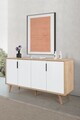 Consola, Hanah Home, Sırma 4515, 150x82x44 cm, PAL, Stejar Safir / Alb