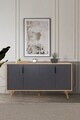 Consola, Hanah Home, Sırma 4516, 150x82x44 cm, PAL, Stejar safir / Antracit