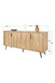 Consola, Hanah Home, Sırma 4814, 180x82x44 cm, PAL, Maro
