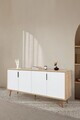 Consola, Hanah Home, Sırma 4815, 180x82x44 cm, PAL, Stejar Safir / Alb