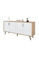 Consola, Hanah Home, Sırma 4815, 180x82x44 cm, PAL, Stejar Safir / Alb