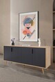 Consola, Hanah Home, Sırma 4816, 180x82x44 cm, PAL, Stejar safir / Antracit