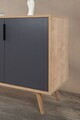 Consola, Hanah Home, Sırma 4816, 180x82x44 cm, PAL, Stejar safir / Antracit