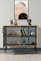 Consola, Hanah Home, Şile 4109, 100x83x44 cm, PAL, Stejar safir / Antracit