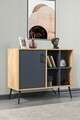 Consola, Hanah Home, Şile 4109, 100x83x44 cm, PAL, Stejar safir / Antracit