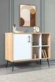 Consola, Hanah Home, Şile 4111, 100x83x44 cm, PAL, Stejar Safir / Alb