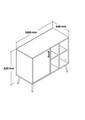 Consola, Hanah Home, Şile 4111, 100x83x44 cm, PAL, Stejar Safir / Alb
