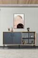 Consola, Hanah Home, Şile 4609, 160x83x44 cm, PAL, Stejar safir / Antracit