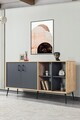 Consola, Hanah Home, Şile 4609, 160x83x44 cm, PAL, Stejar safir / Antracit