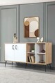 Consola, Hanah Home, Şile 4611, 160x83x44 cm, PAL, Stejar Safir / Alb
