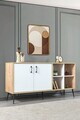 Consola, Hanah Home, Şile 4611, 160x83x44 cm, PAL, Stejar Safir / Alb