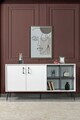 Consola, Hanah Home, Şile 4612, 160x83x44 cm, PAL, Alb / Antracit